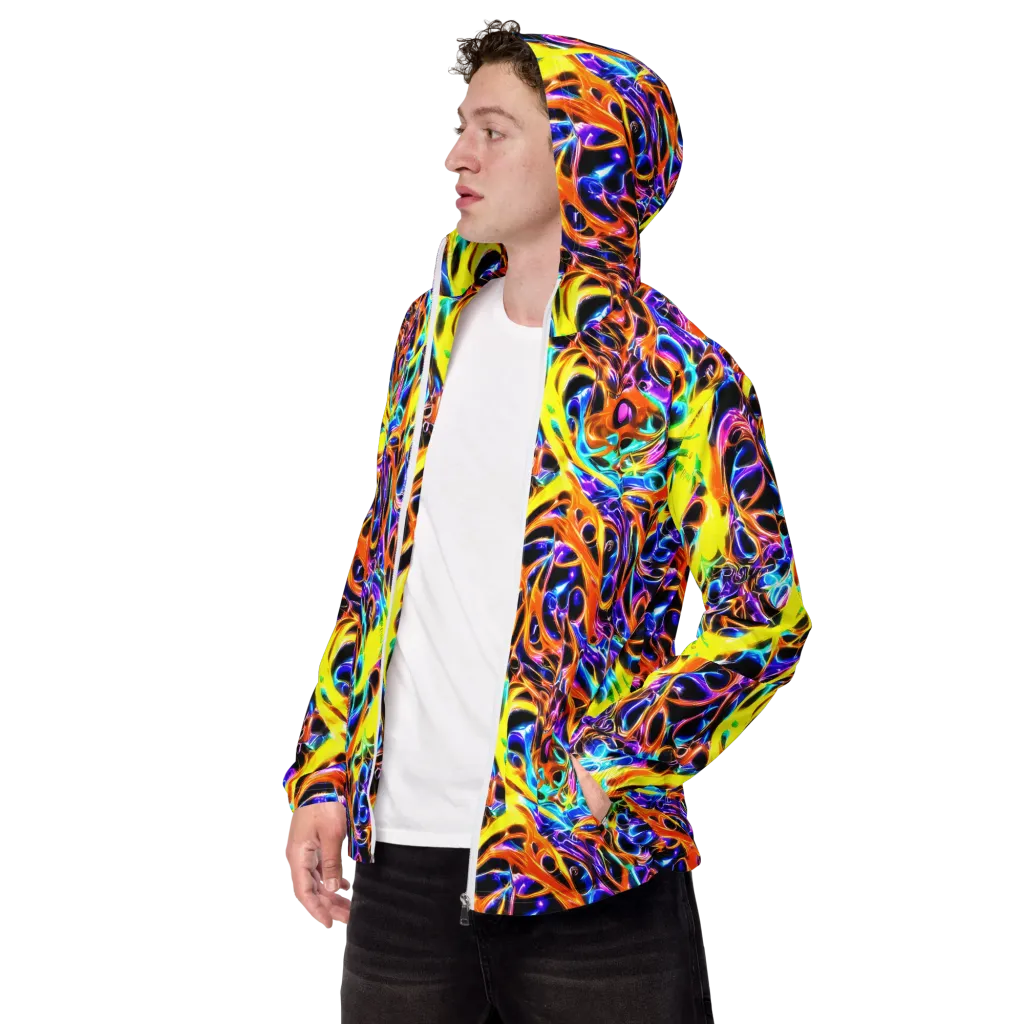 Neon Molten on Men's Windbreaker — Left Front