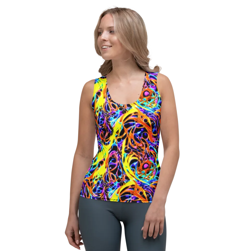 Neon Molten on Women's Tank Top — Front