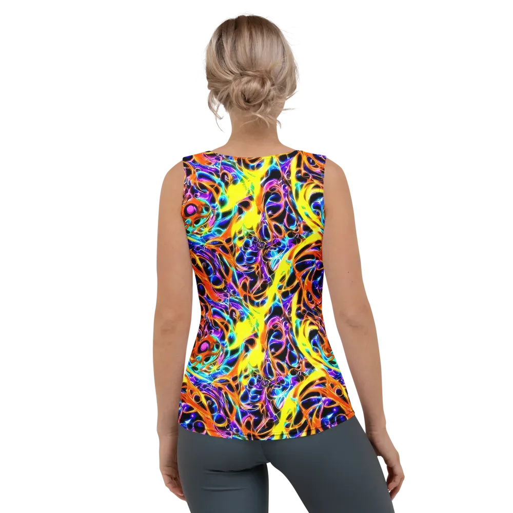Neon Molten on Women's Tank Top — Back