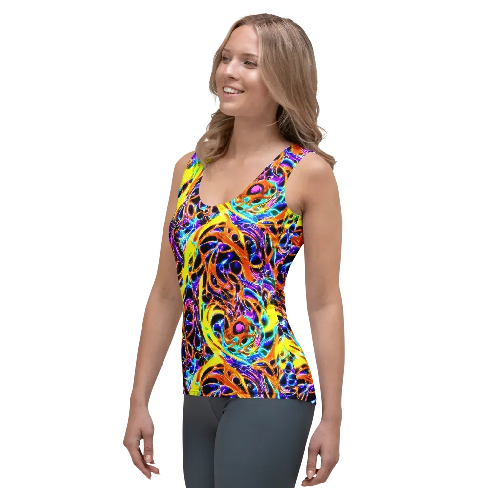 Neon Molten on Women's Tank Top — Left Front