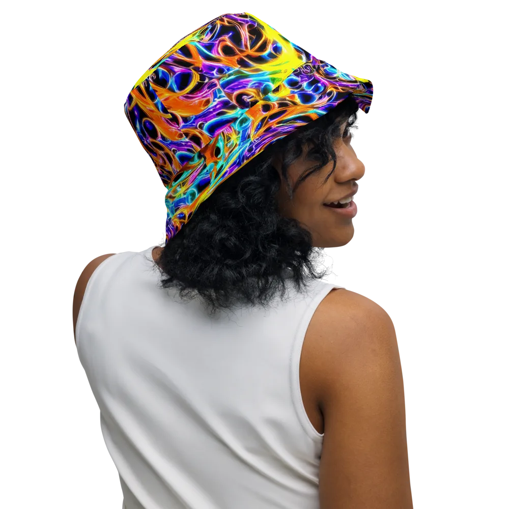 Neon Molten on Reversible Bucket Hat — Right Outside