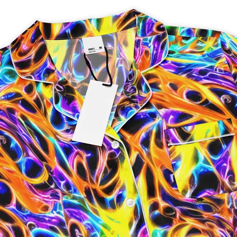 Neon Molten on Women's Short Sleeve Pajama Top — Product details