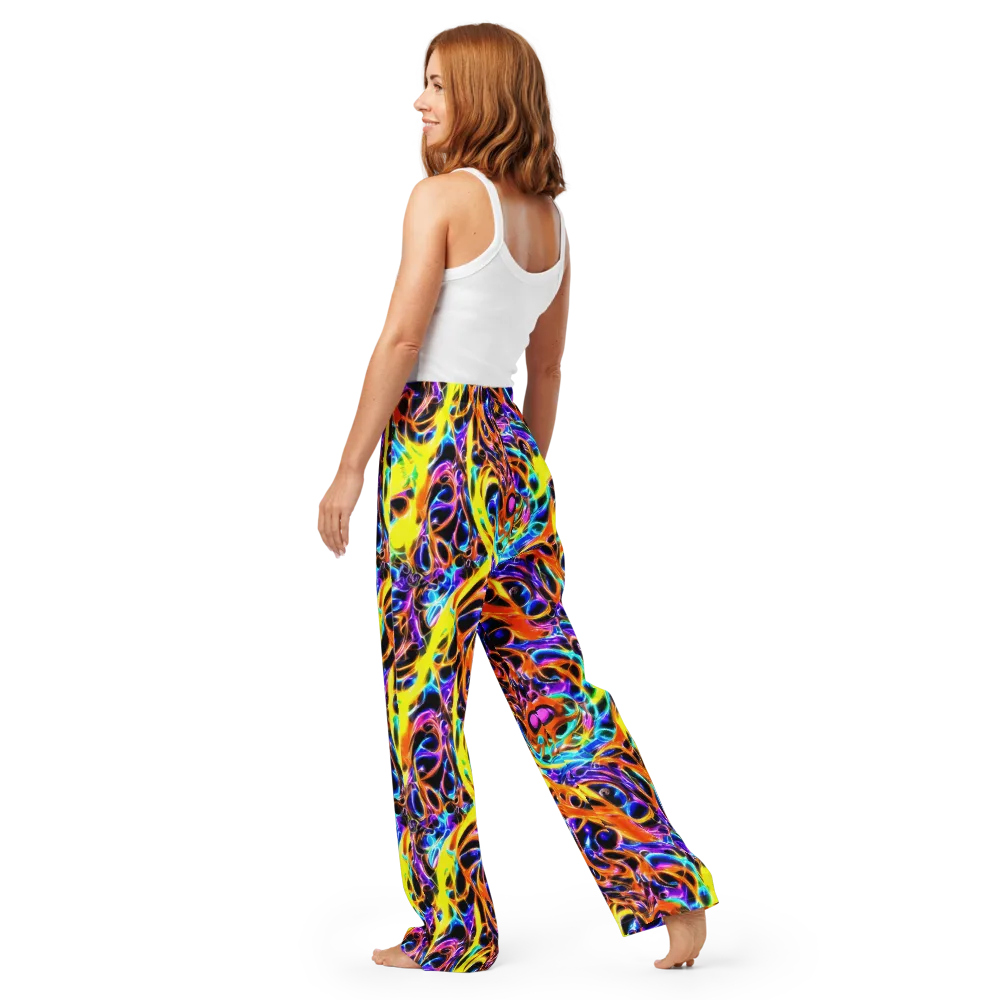 Neon Molten on Women's Pajama Pants — Back