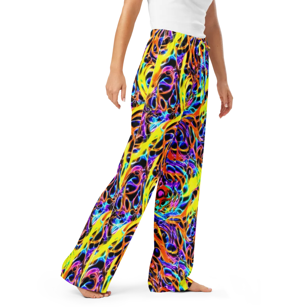 Neon Molten on Women's Pajama Pants — Right Front