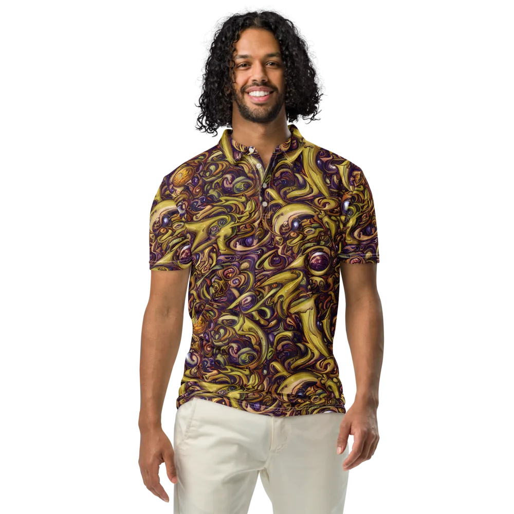 Molten Baroque on Men's Slim Fit Polo Shirt — Front