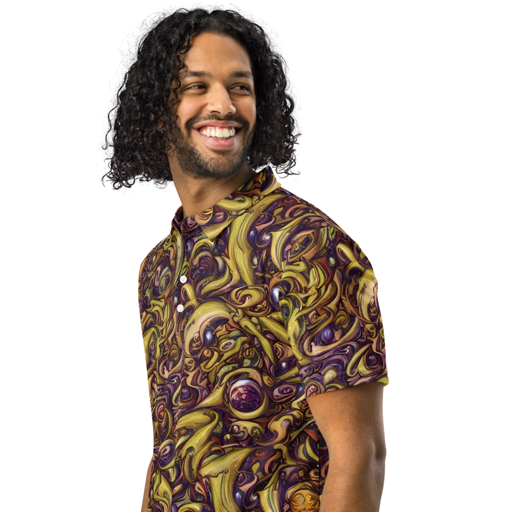 Molten Baroque on Men's Slim Fit Polo Shirt — Left Front