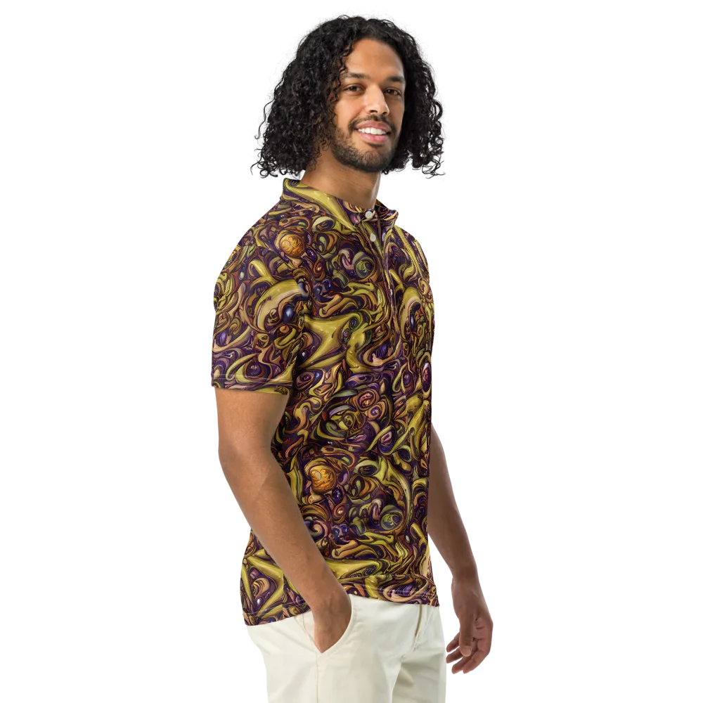 Molten Baroque on Men's Slim Fit Polo Shirt — Right Front