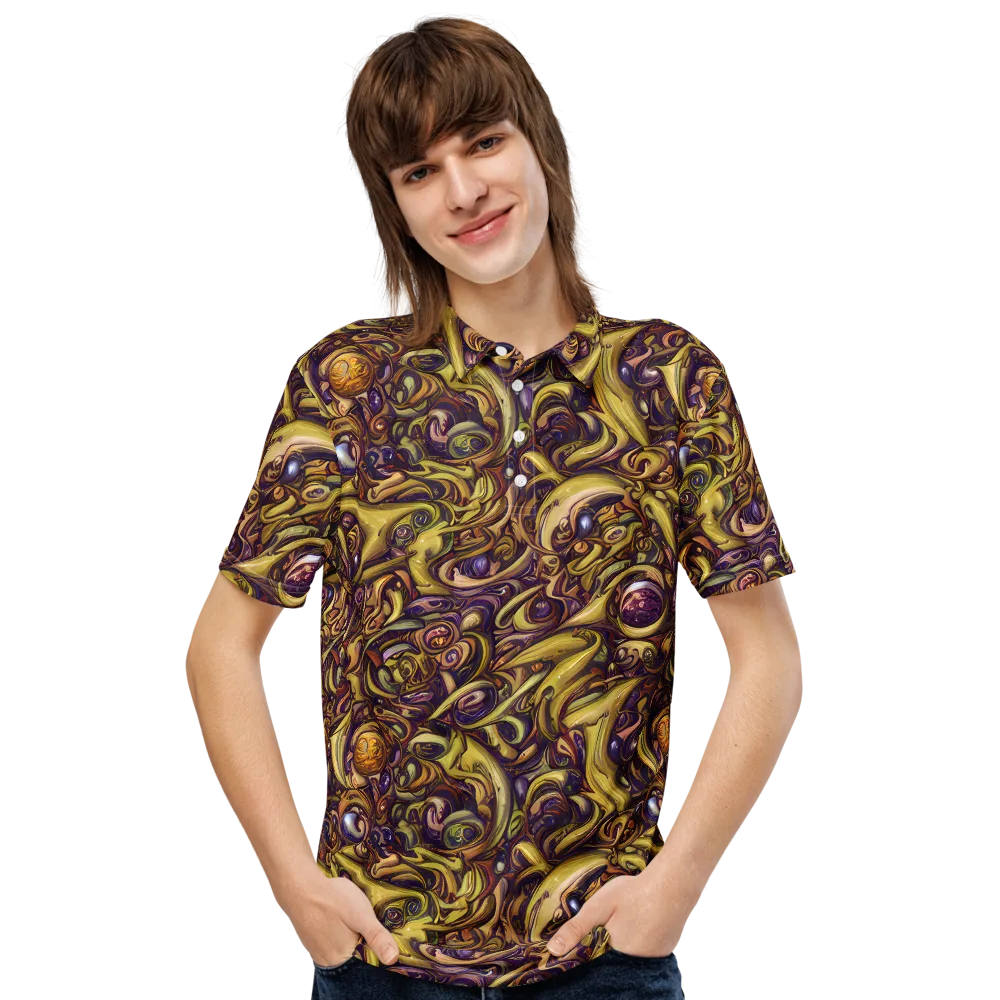 Molten Baroque on Men's Slim Fit Polo Shirt — Front
