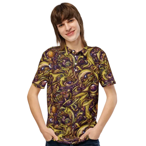 Molten Baroque on a Men's Slim Fit Polo Shirt