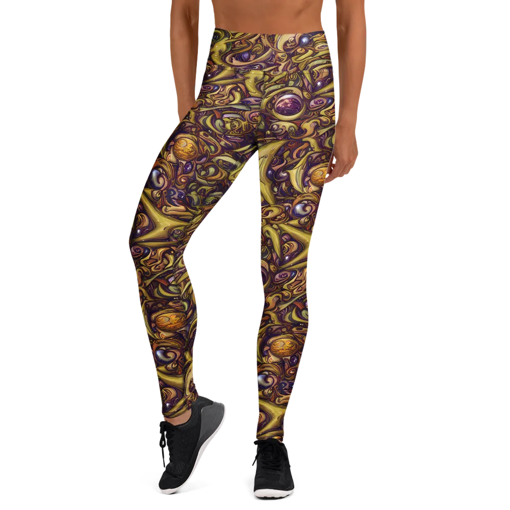 Molten Baroque on Yoga Leggings — Front