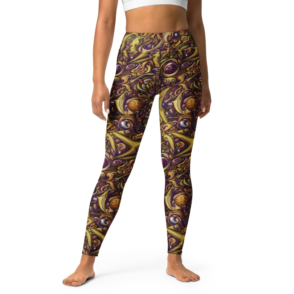 Molten Baroque on Yoga Leggings — Front