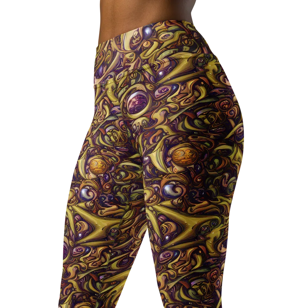 Molten Baroque on Yoga Leggings — Left Front