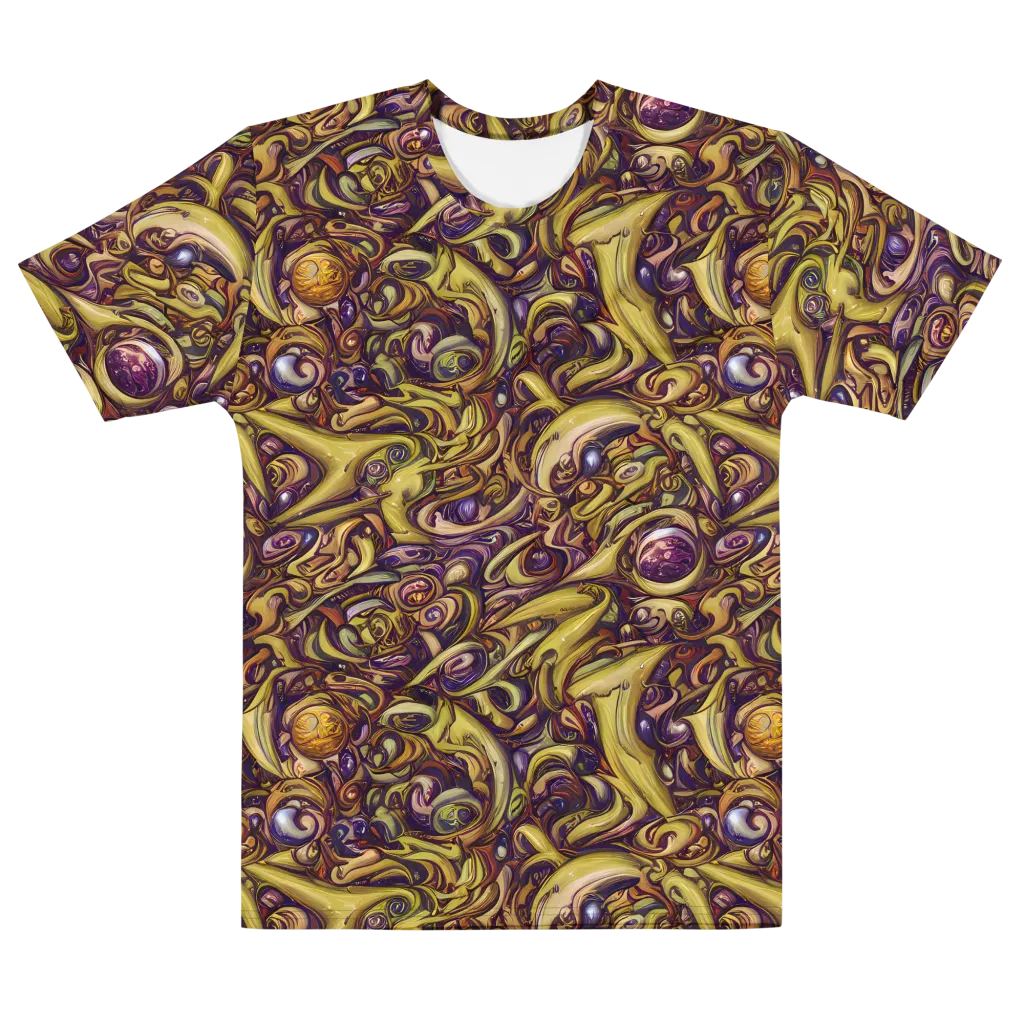 Molten Baroque on Men's Cotton Crew Neck T-Shirt — Front