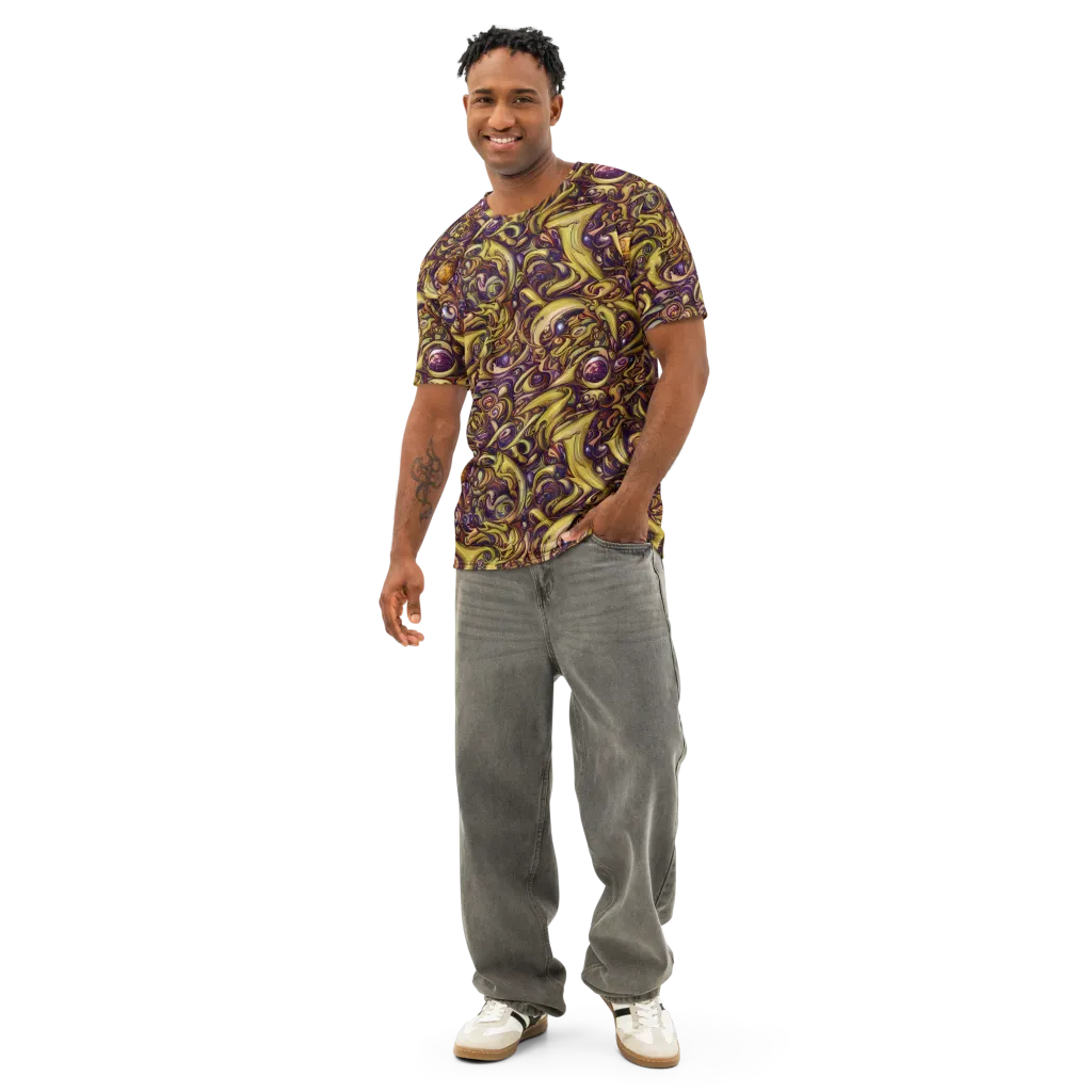 Molten Baroque on Men's Cotton Crew Neck T-Shirt — Front