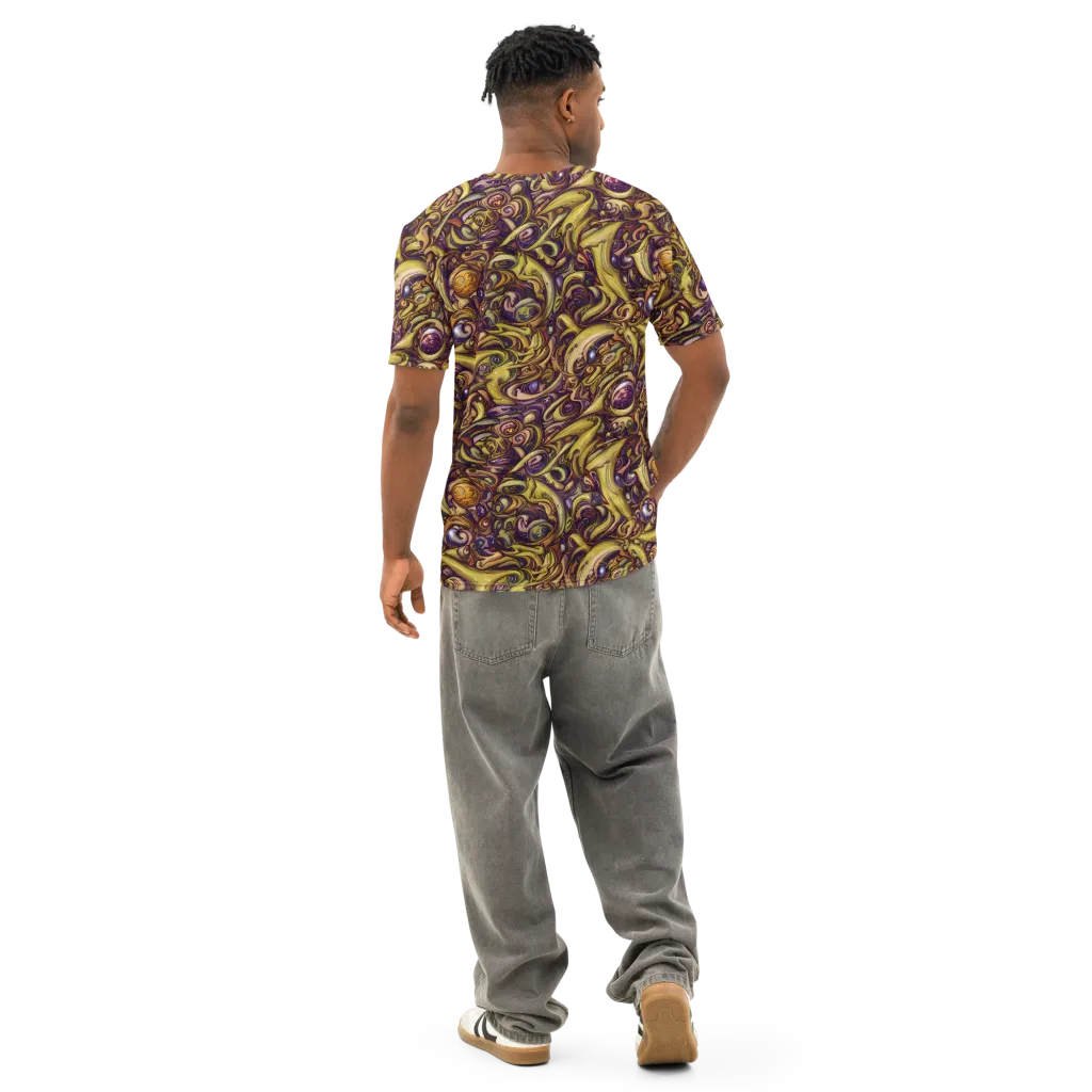Molten Baroque on Men's Cotton Crew Neck T-Shirt — Back