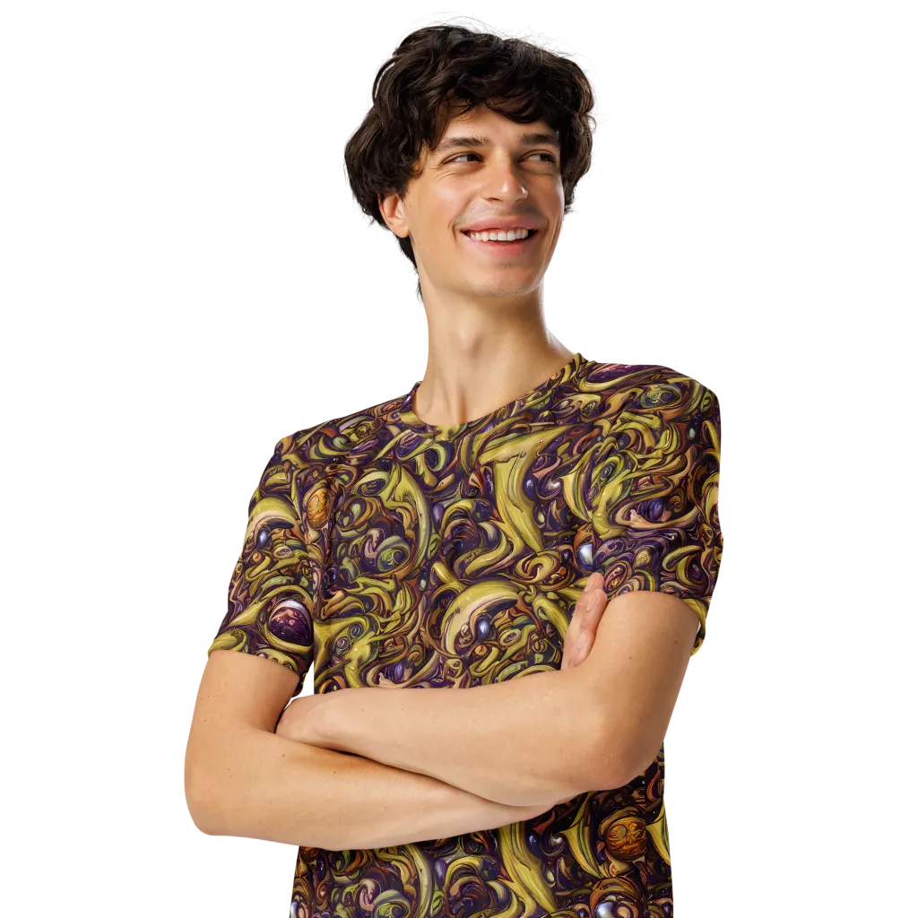 Molten Baroque on Men's Crew Neck T-Shirt — Left Front