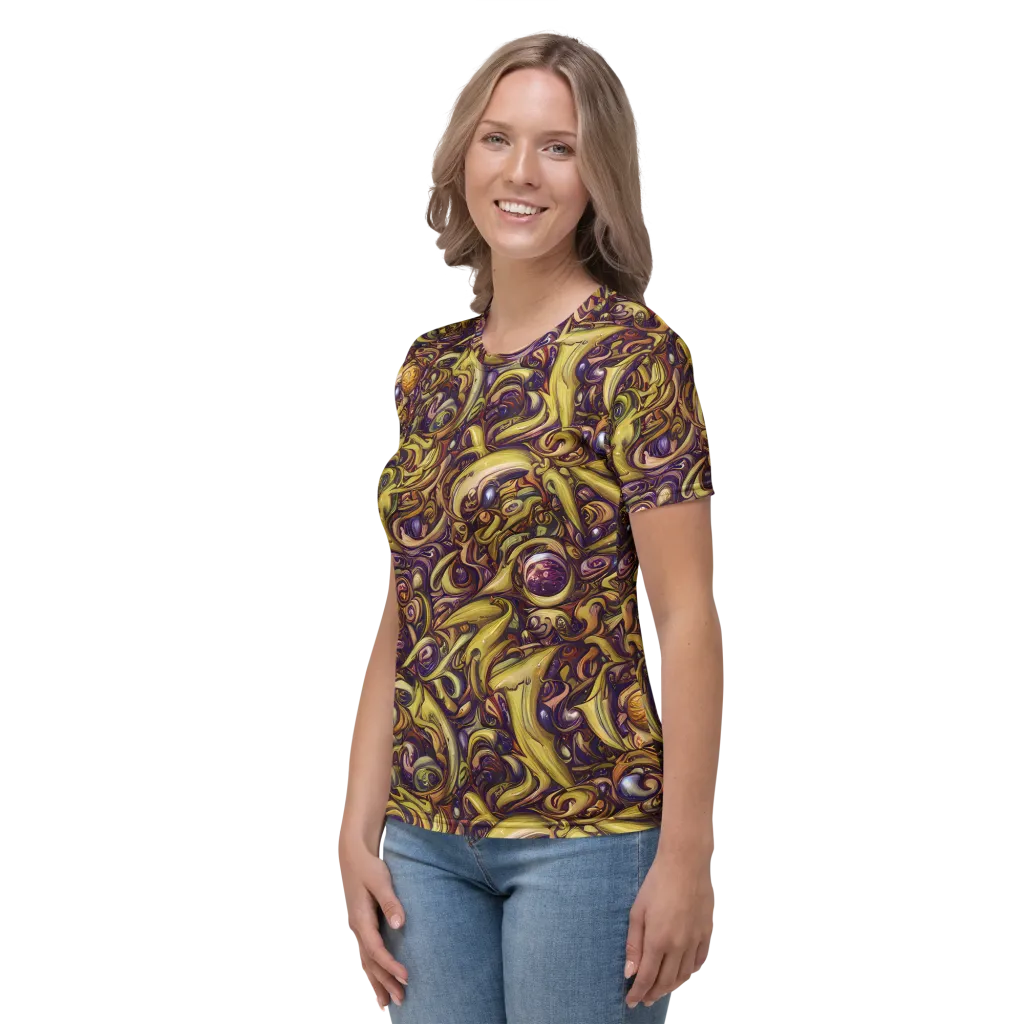 Molten Baroque on Women's Crew Neck T-Shirt — Left