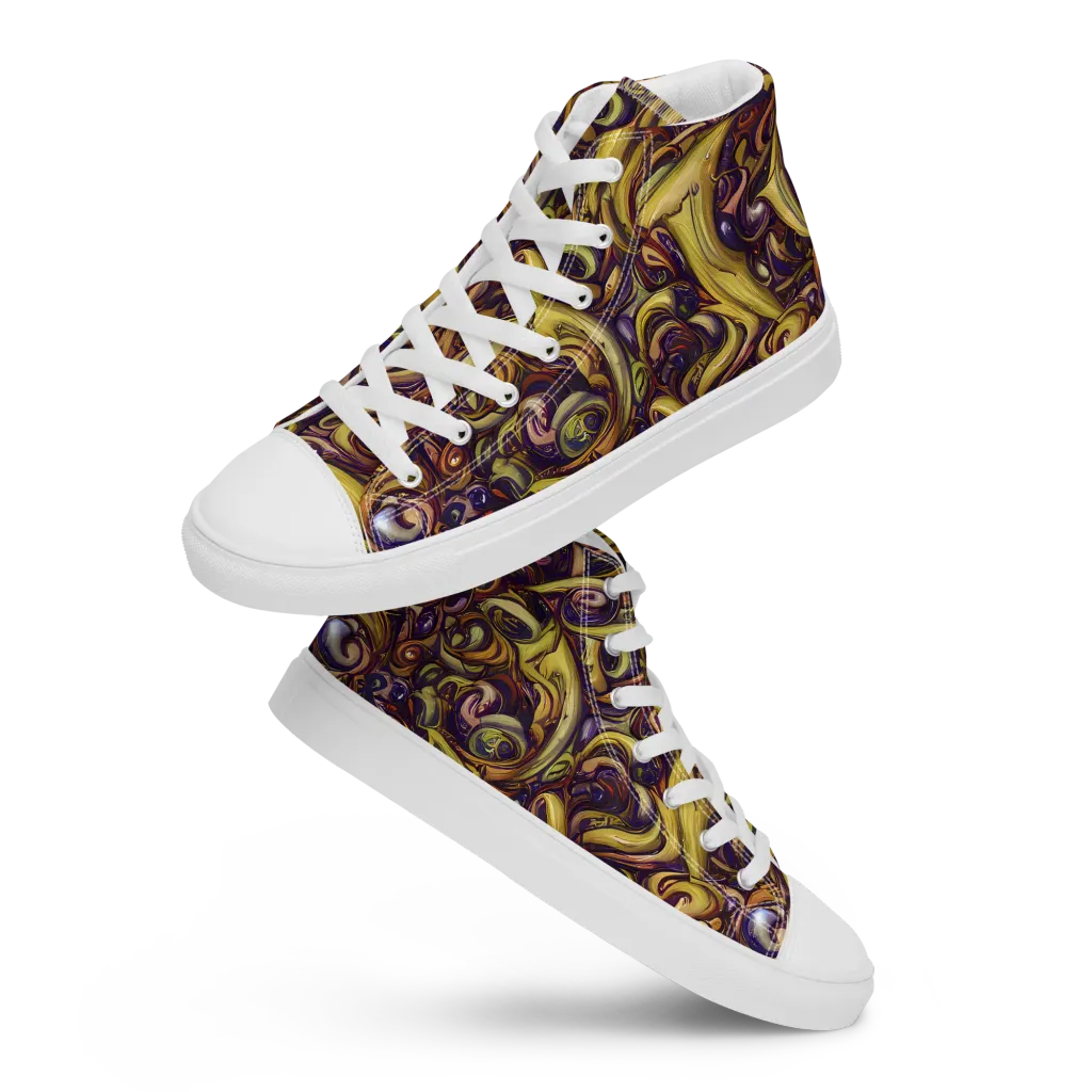 Molten Baroque on Women's High Top Canvas Shoes — Front