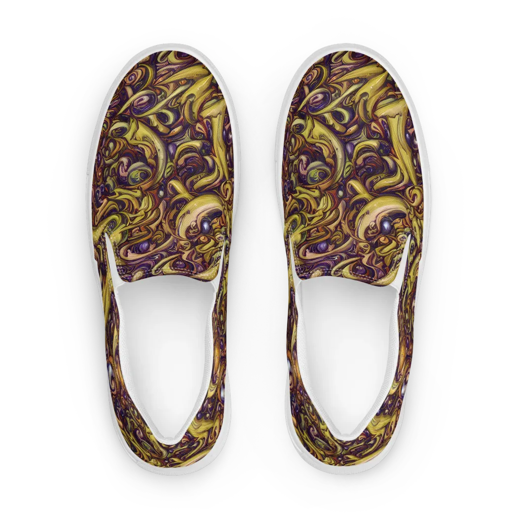 Molten Baroque on Men's Slip-On Canvas Shoes — Front