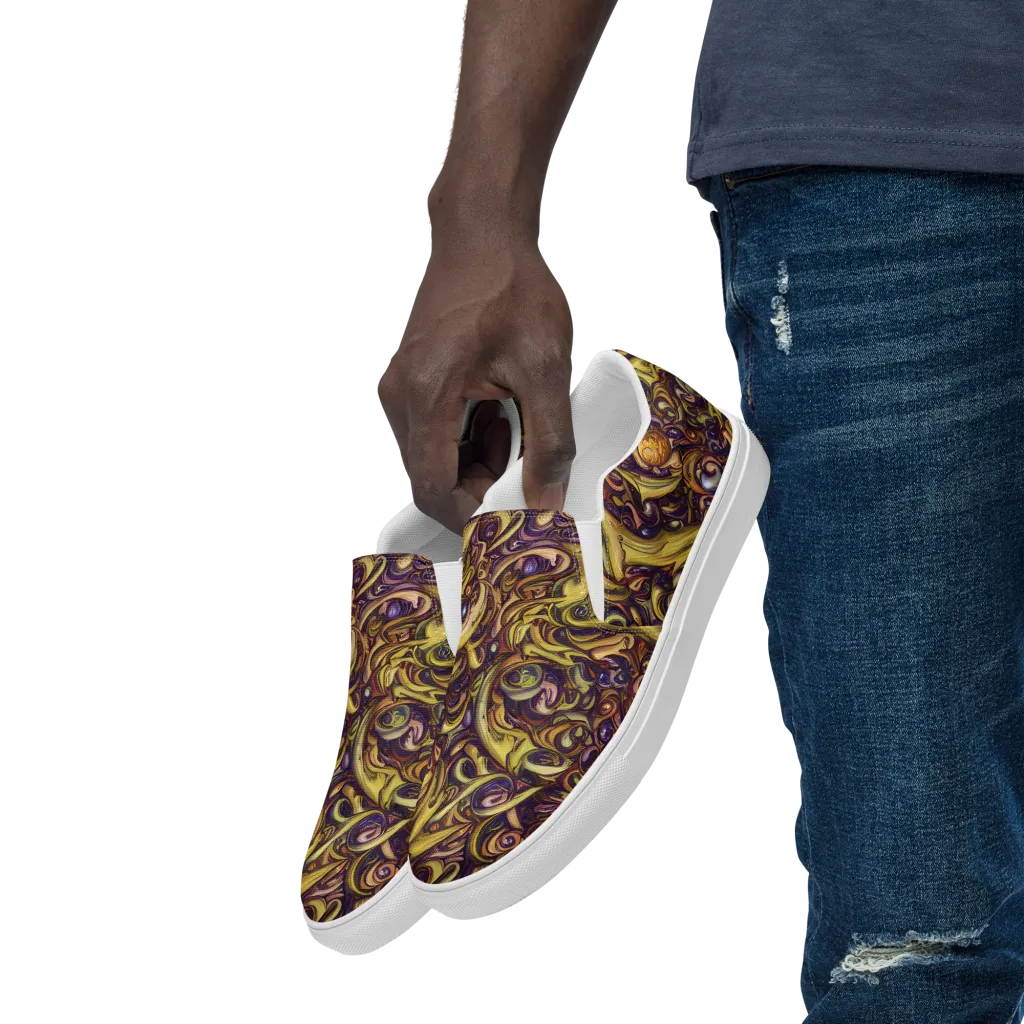 Molten Baroque on Men's Slip-On Canvas Shoes — Left Front