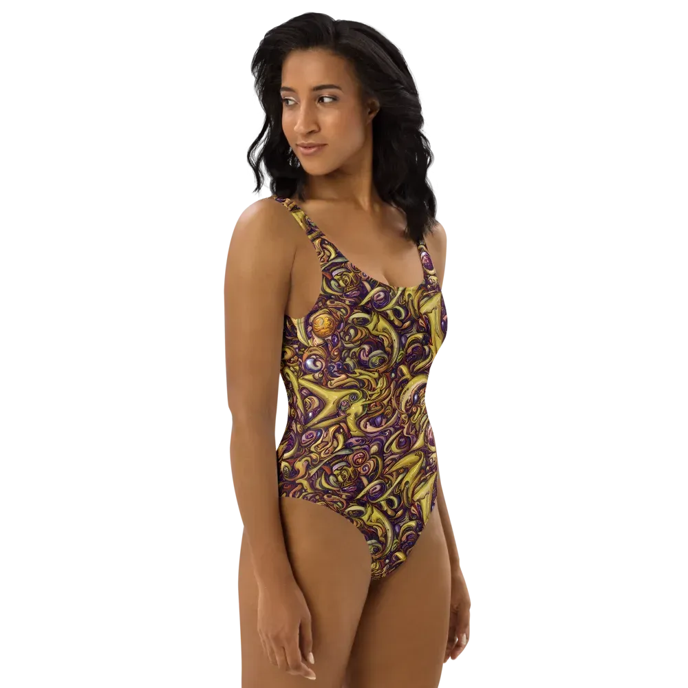 Molten Baroque on One-Piece Swimsuit — Right
