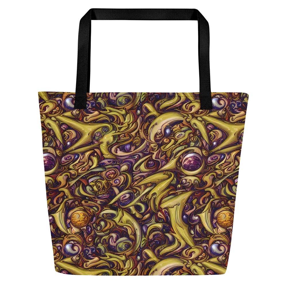 Molten Baroque on Large Tote Bag W/ Pocket — Front