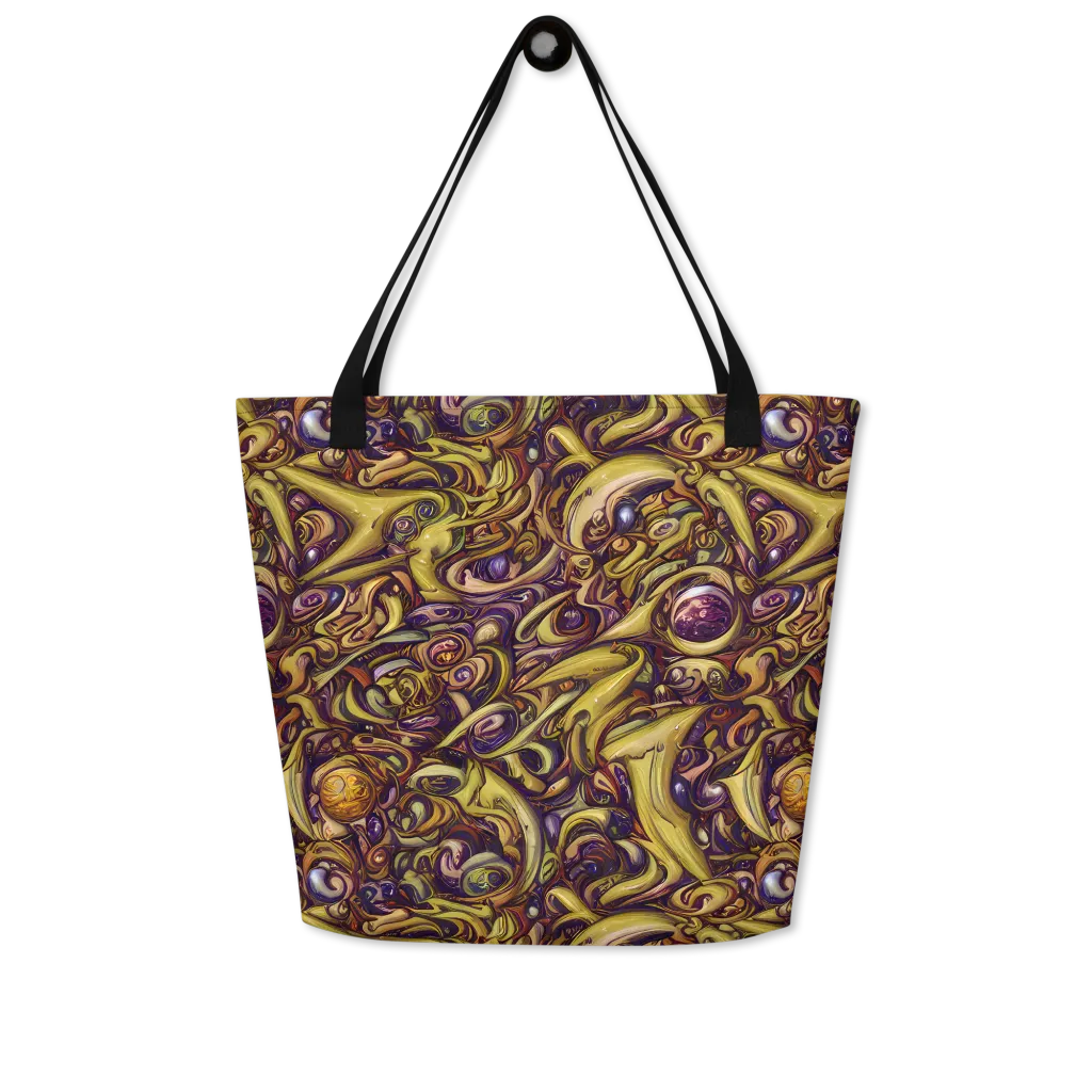 Molten Baroque on Large Tote Bag W/ Pocket — Front