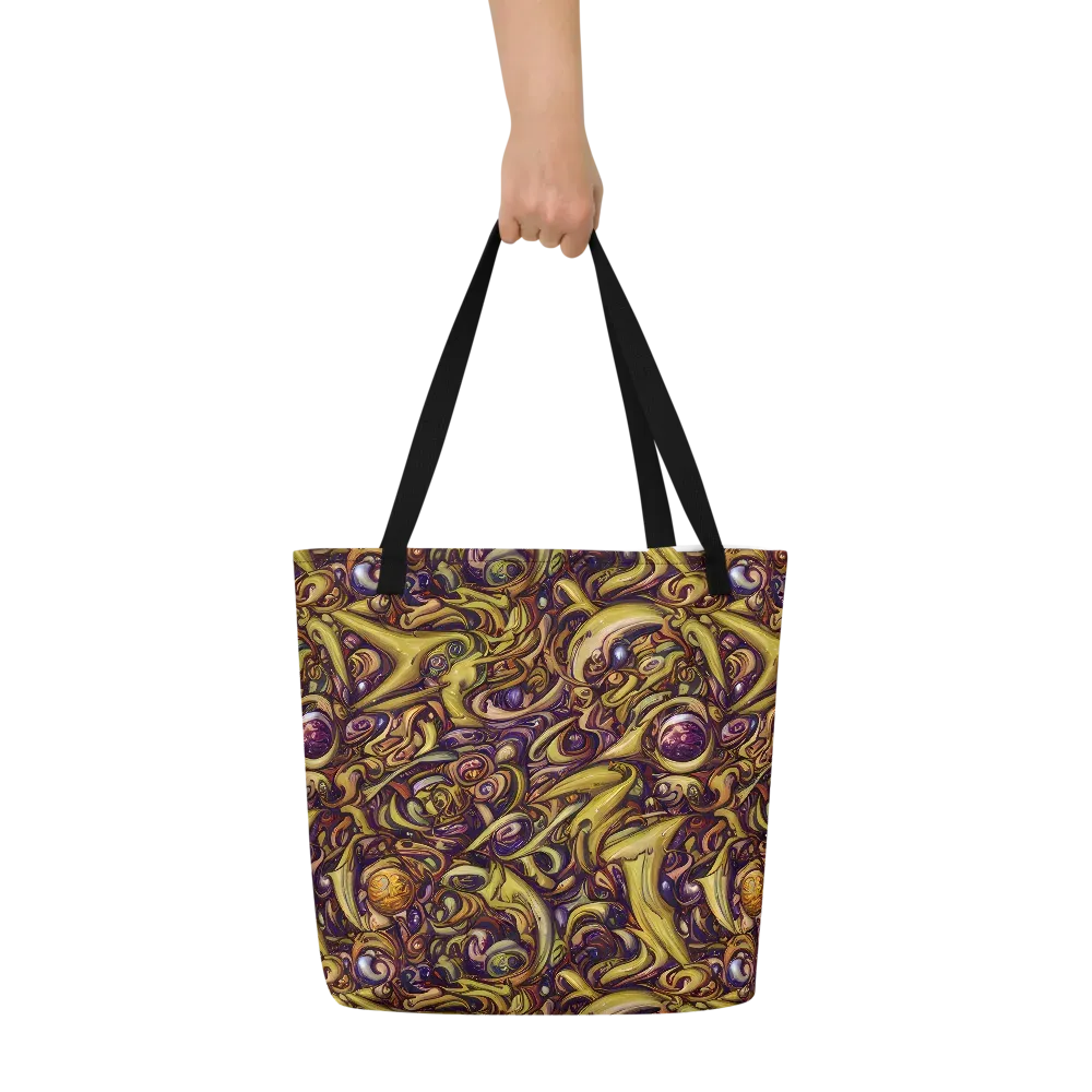 Molten Baroque on Large Tote Bag W/ Pocket — Front