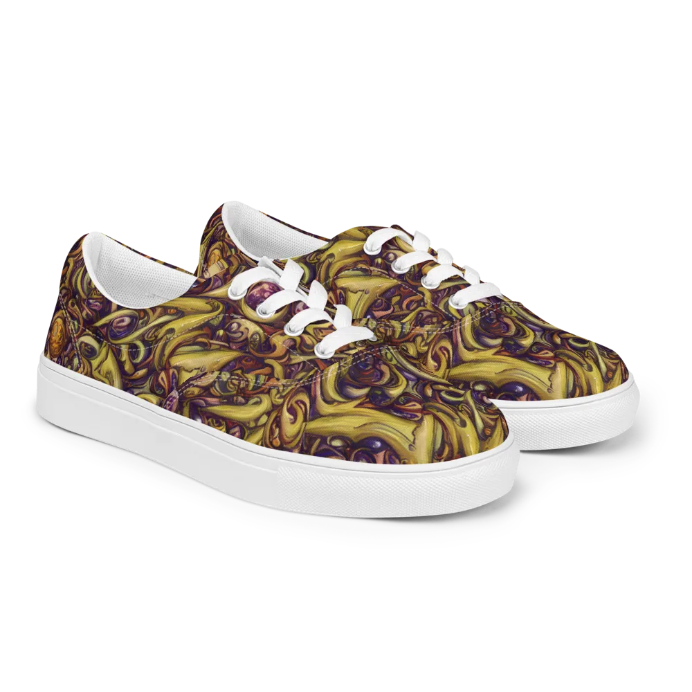 Molten Baroque on Men's Lace-Up Canvas Shoes — Right Front