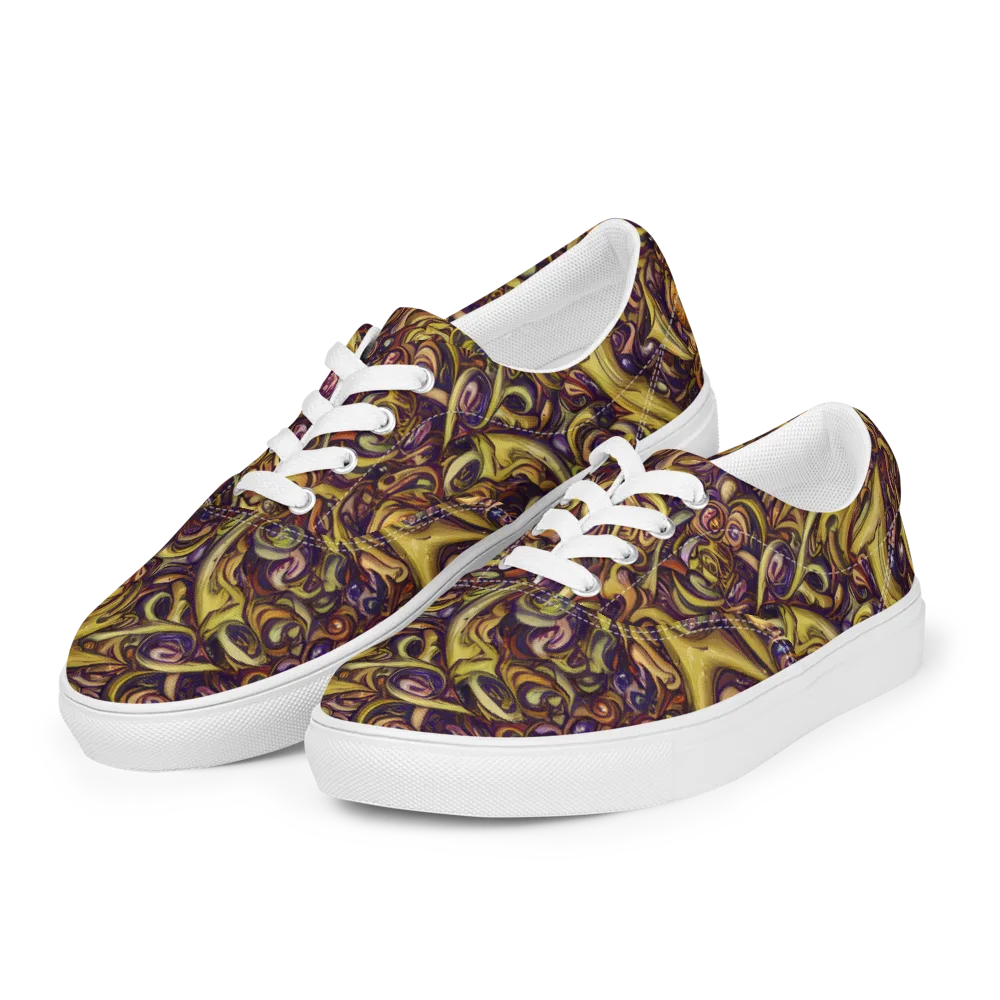 Molten Baroque on Men's Lace-Up Canvas Shoes — Left Front