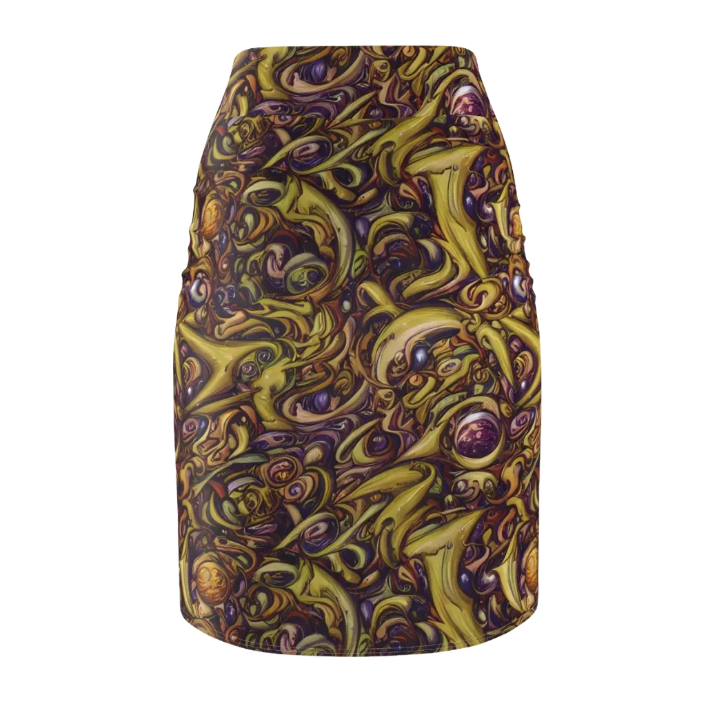 Molten Baroque on Pencil Skirt — Back