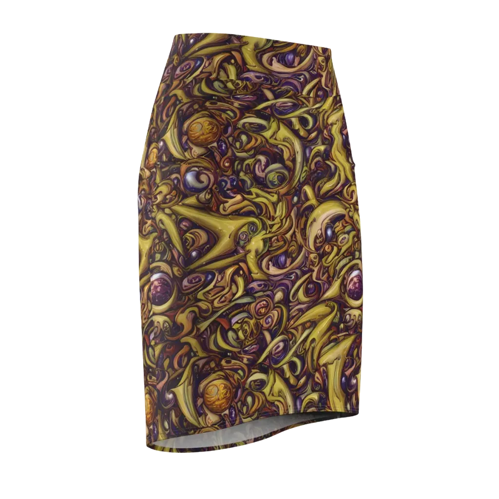 Molten Baroque on Pencil Skirt — Front Side