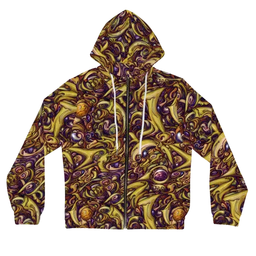 Molten Baroque on a Women's Full-Zip Hoodie