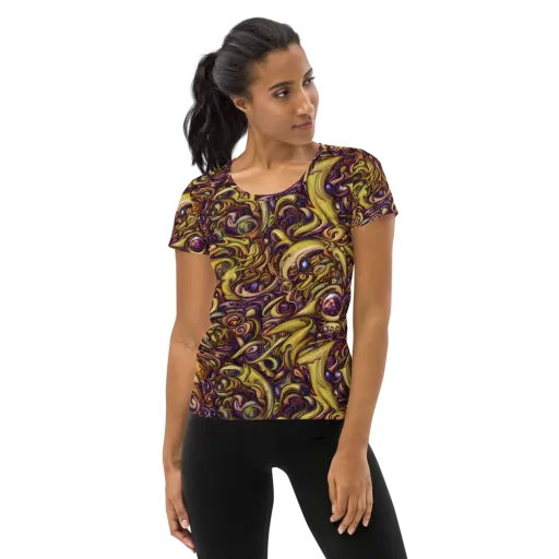 Molten Baroque on a Women's Athletic T-Shirt