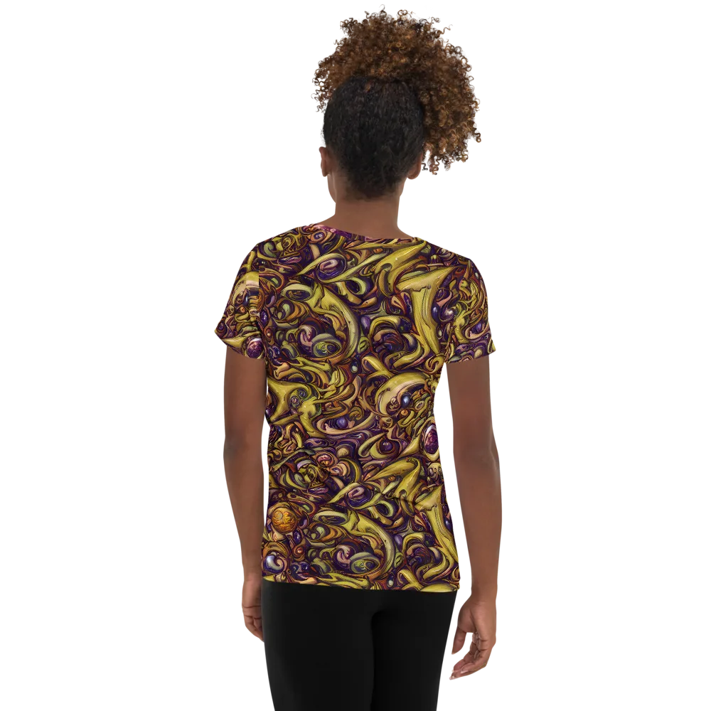 Molten Baroque on Women's Athletic T-Shirt — Back