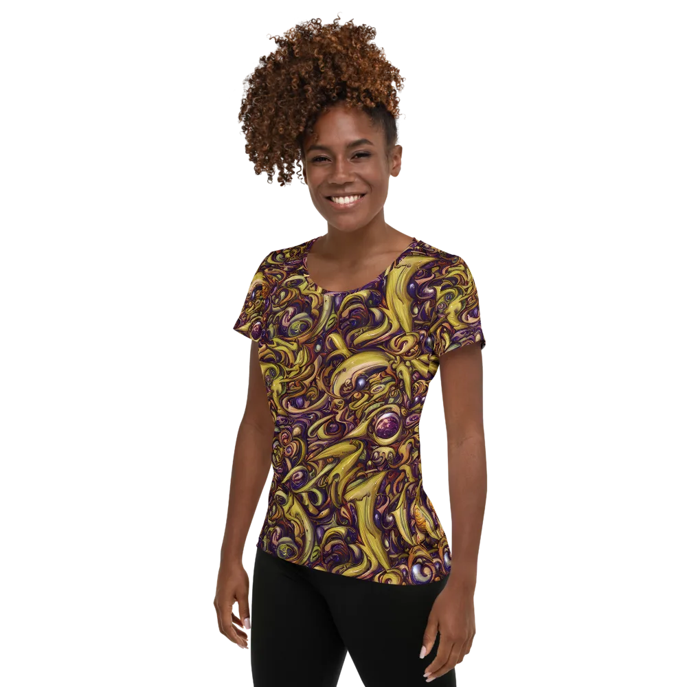 Molten Baroque on Women's Athletic T-Shirt — Left