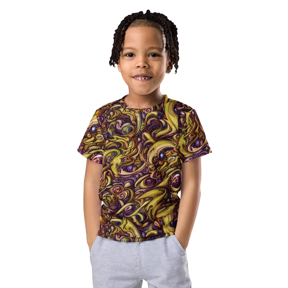 Molten Baroque on Kids Crew Neck T-Shirt — Front
