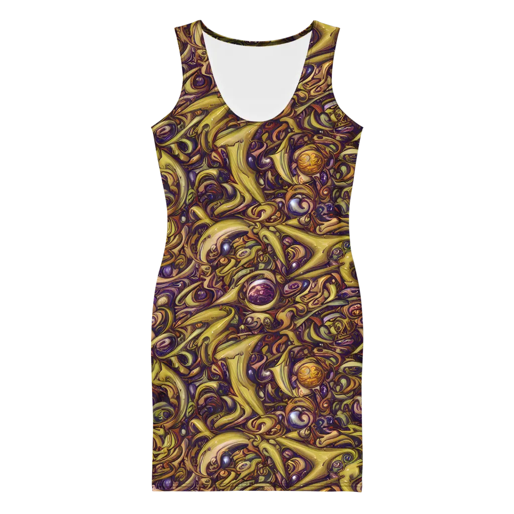 Molten Baroque on Bodycon Dress — Front