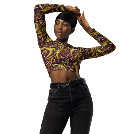 Molten Baroque on a Long Sleeve Crop Top