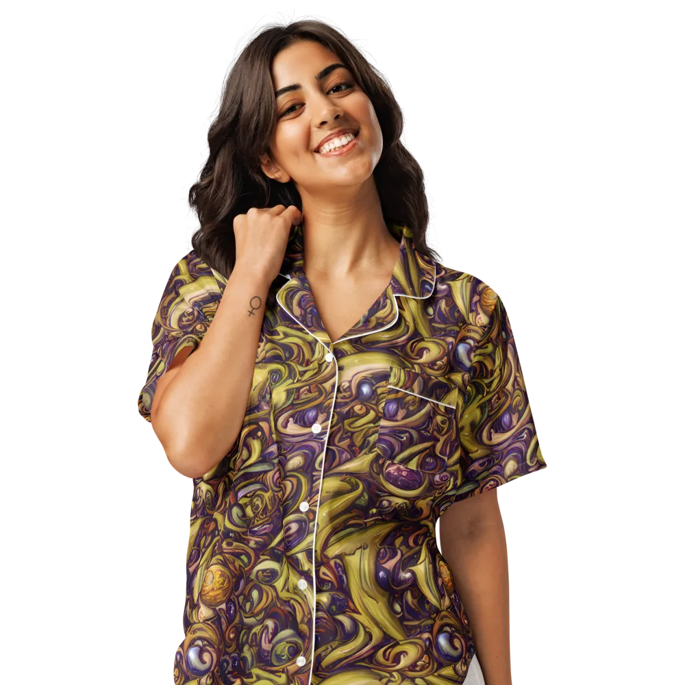 Molten Baroque on Women's Short Sleeve Pajama Top — Front
