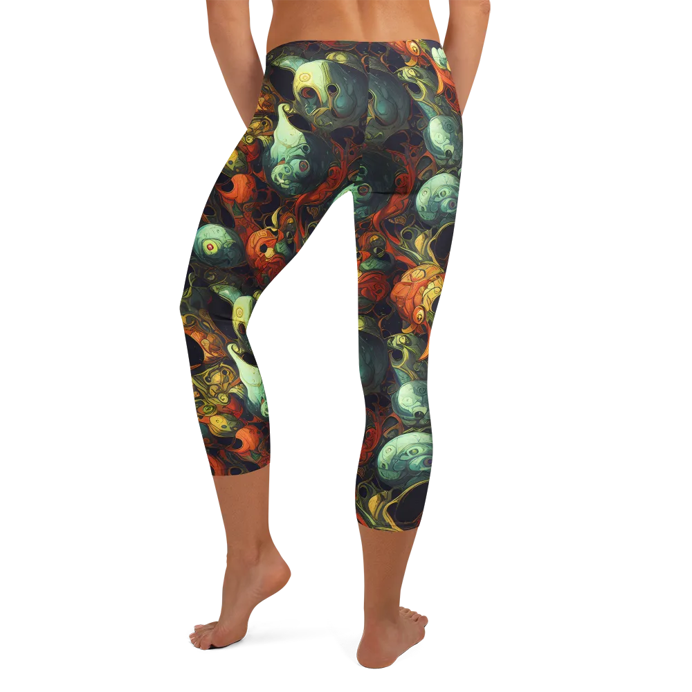 Midnight Mutants on Capri Leggings — Back