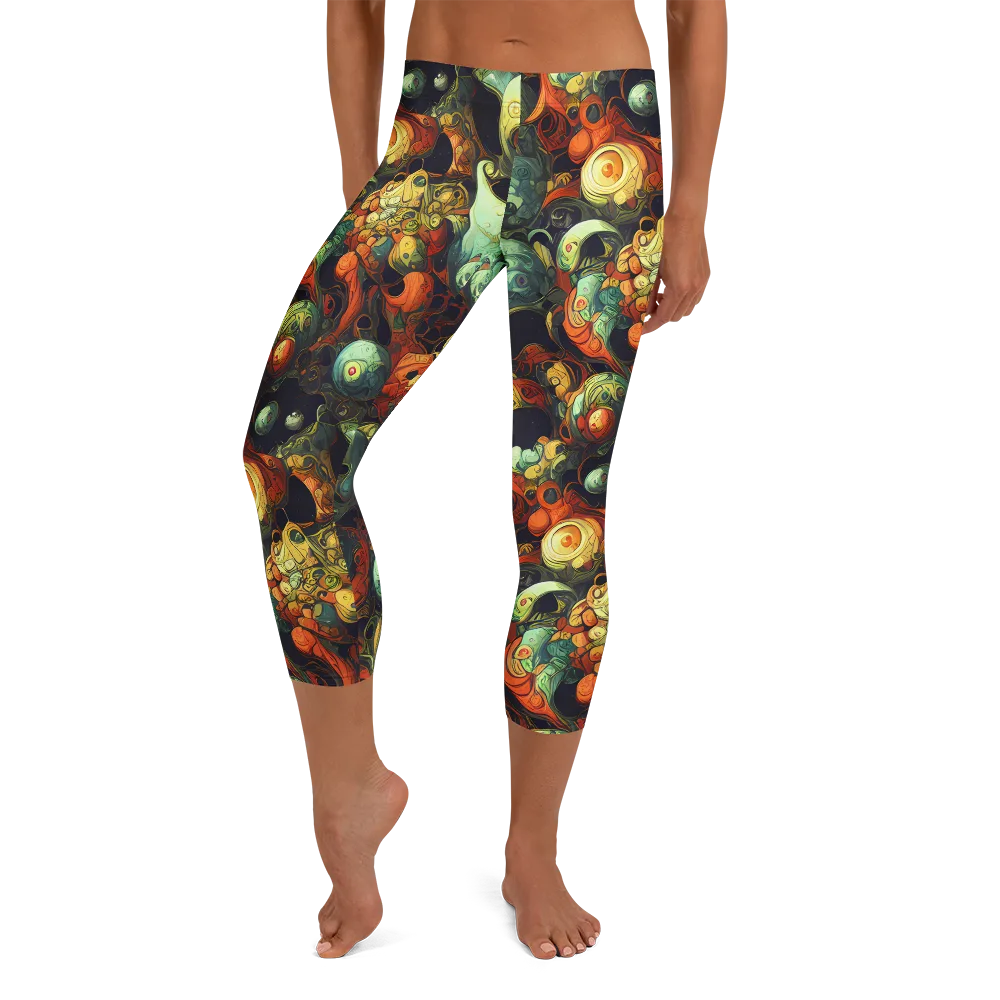 Midnight Mutants on Capri Leggings — Front
