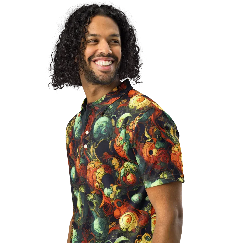Midnight Mutants on Men's Slim Fit Polo Shirt — Left Front