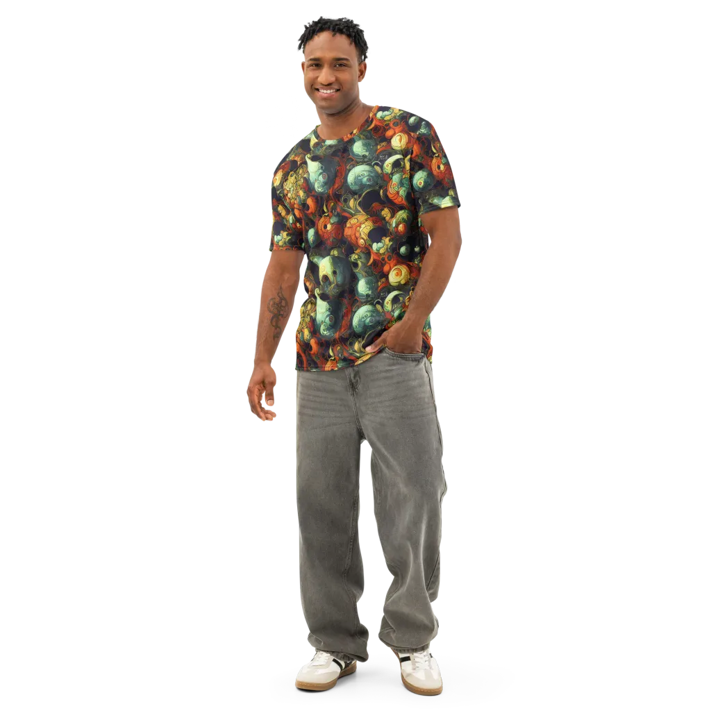 Midnight Mutants on Men's Cotton Crew Neck T-Shirt — Front