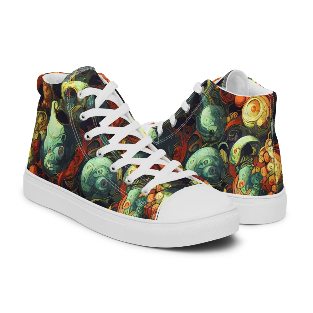 Midnight Mutants on Men's High Top Canvas Shoes — Right