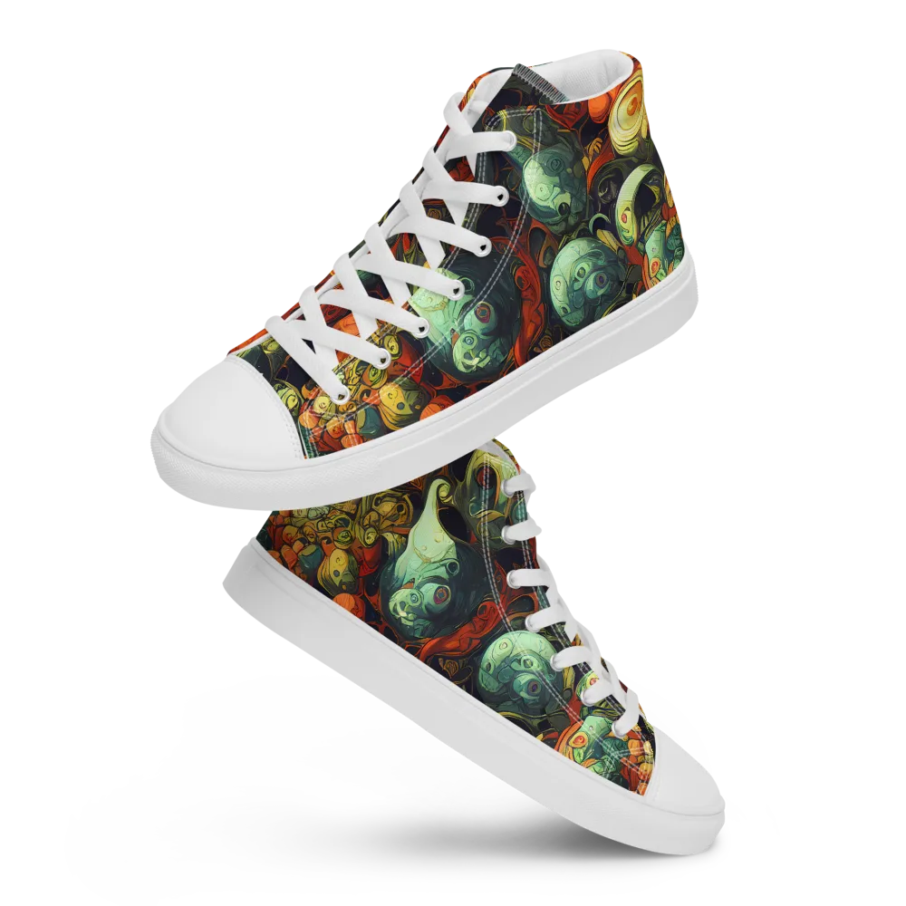 Midnight Mutants on Men's High Top Canvas Shoes — Front