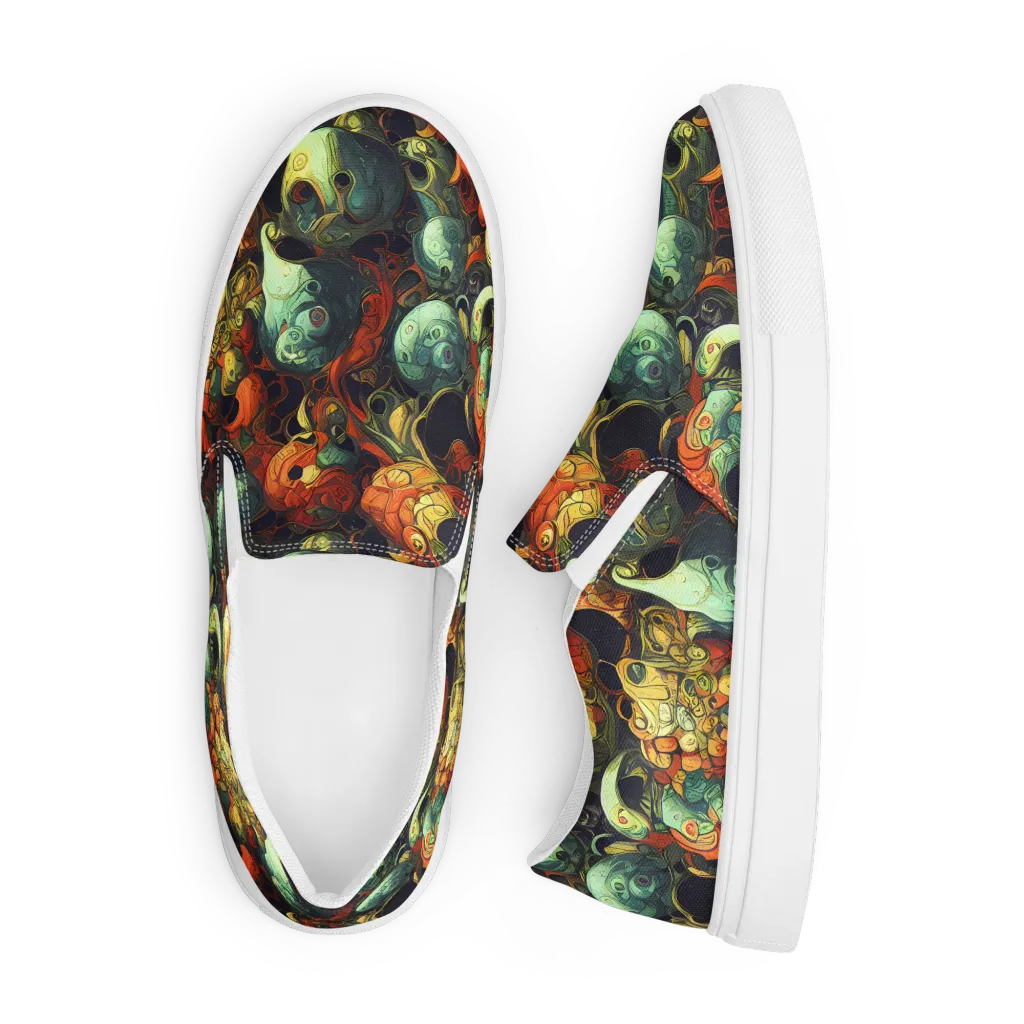 Midnight Mutants on Men's Slip-On Canvas Shoes — Front