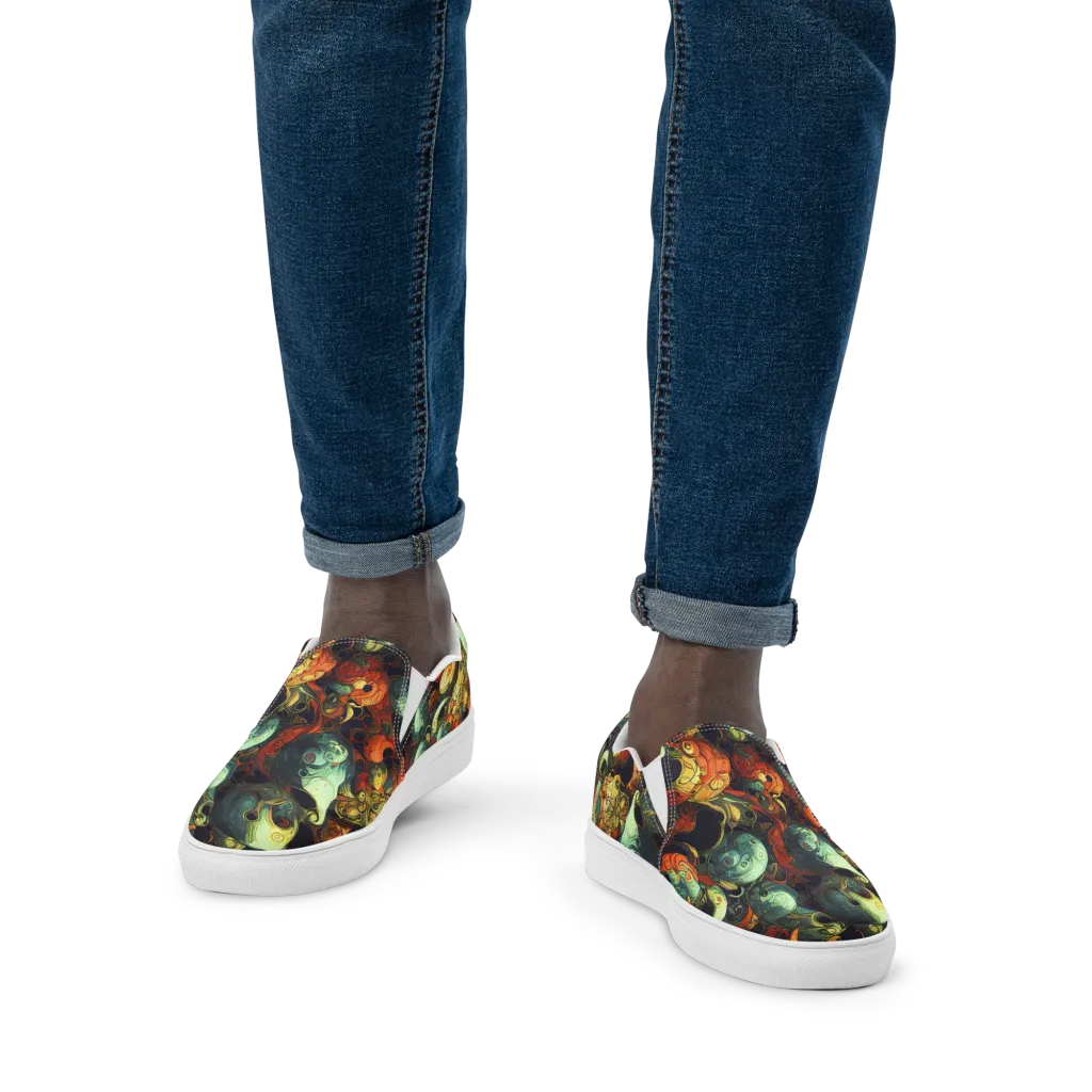 Midnight Mutants on Men's Slip-On Canvas Shoes — Front