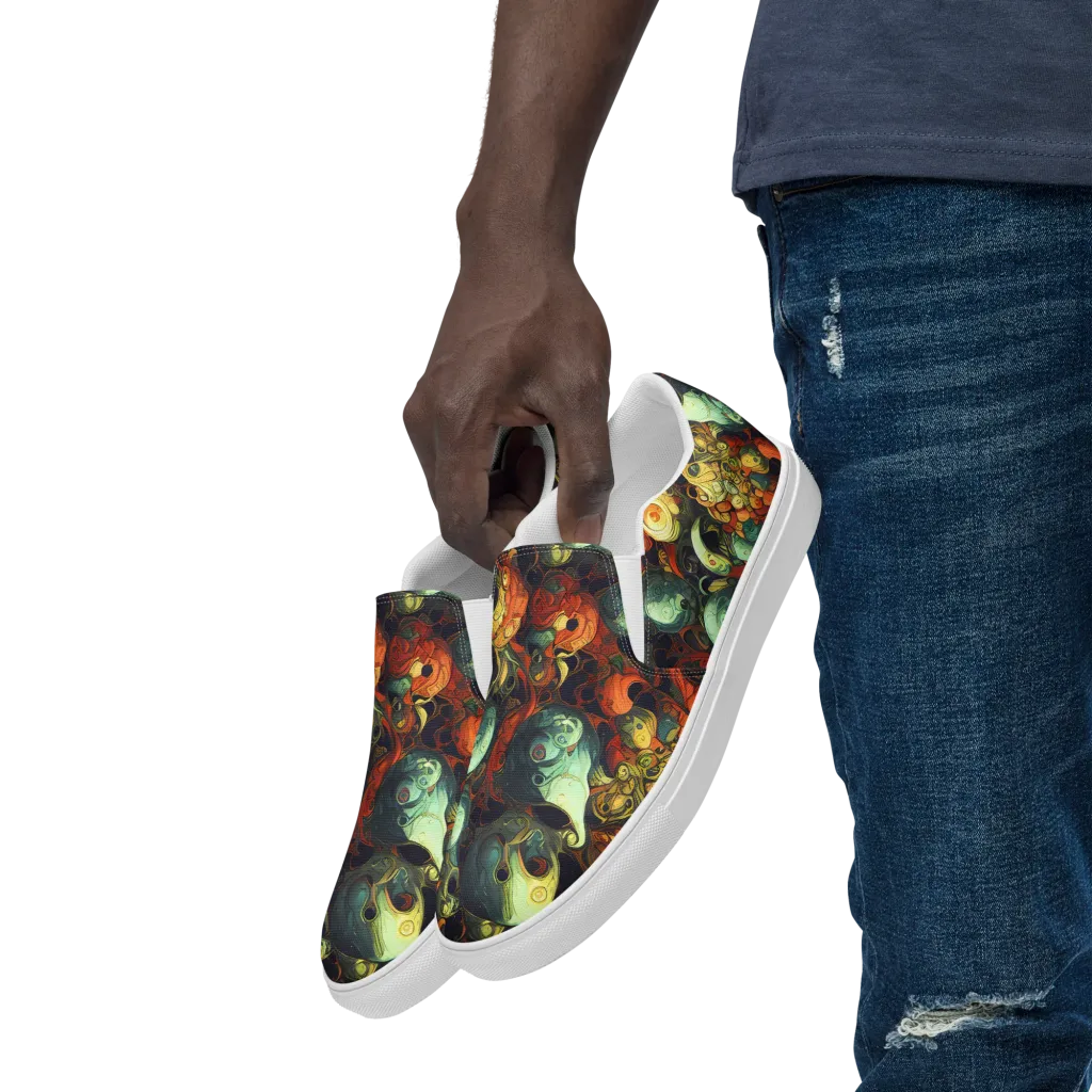 Midnight Mutants on Men's Slip-On Canvas Shoes — Left Front