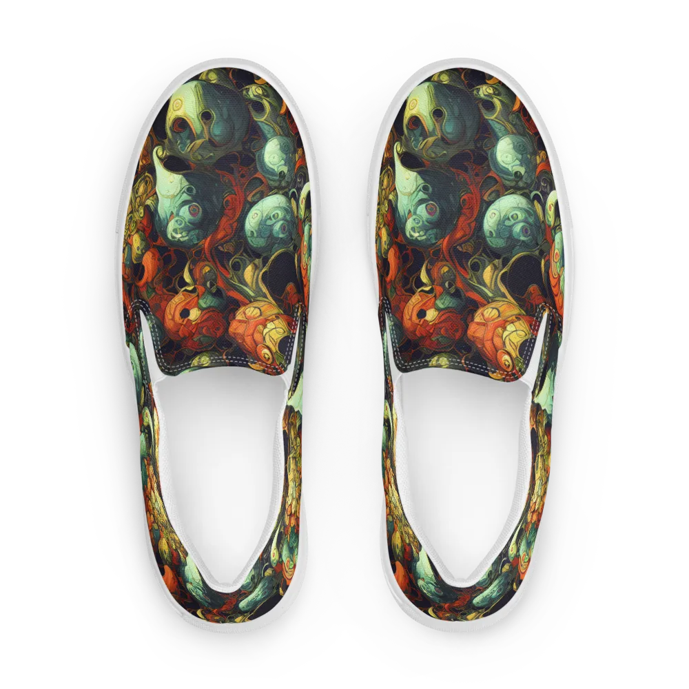 Midnight Mutants on Women's Slip-On Canvas Shoes — Front